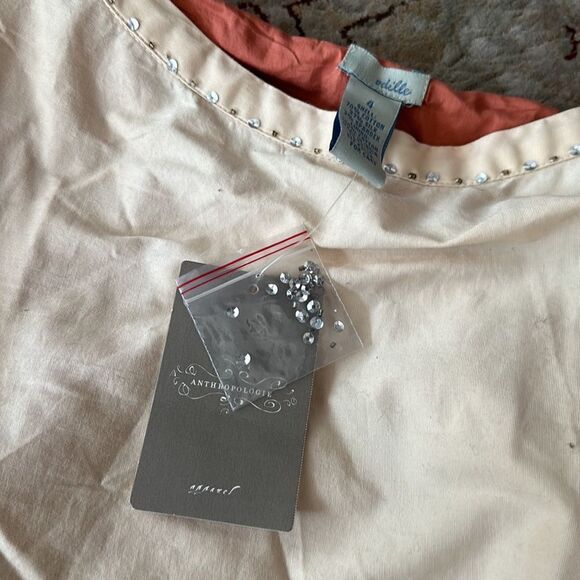 Anthropologie skirt with sequins. Rose and cream colored. NWT. - Picture 8 of 8